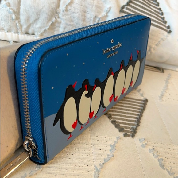 NWT Kate Spade Arctic Friends long zip wallet - Picture 5 of 7